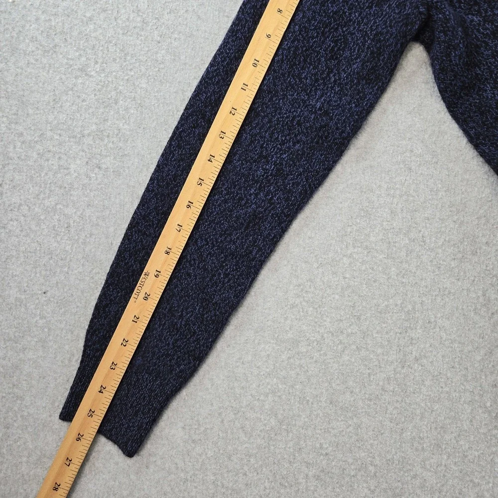 Banana Republic Sweater Mens M Blue‎ Crew Neck Pullover Chunky-Knit Wool Nylon